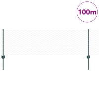Produktbild för Utomhus hexagonal stängsel med stolpe 100 x 0,6 m Grön Mesh