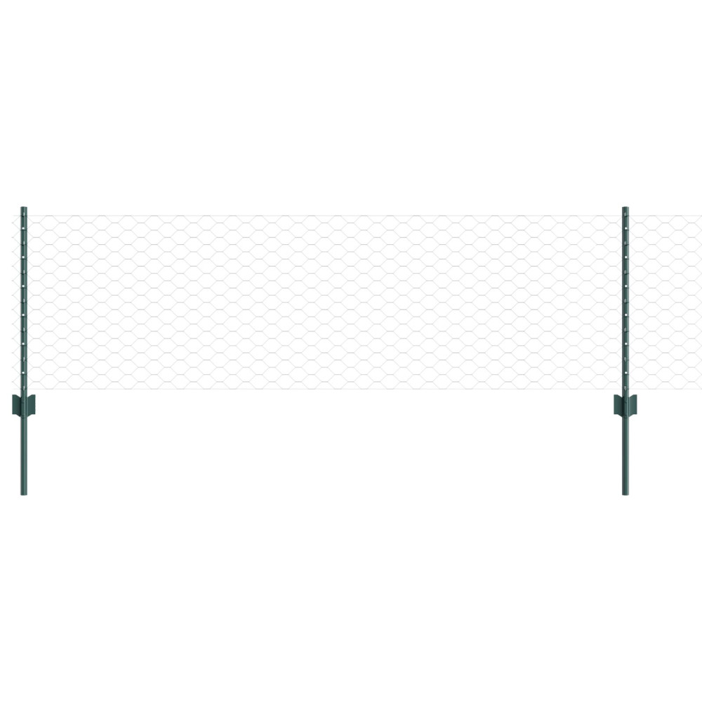 Produktbild för Utomhus hexagonal stängsel med stolpe 100 x 0,6 m Grön Mesh