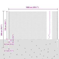 Produktbild för Svetsat trådstängsel 10 x 1,5 m (B x H) Varmförzinkad stål