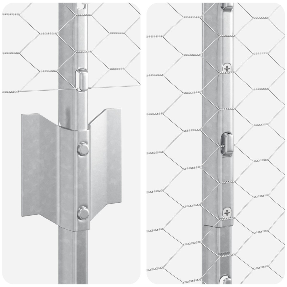Produktbild för Svetsat trådstängsel 10 x 1,5 m (B x H) Varmförzinkad stål