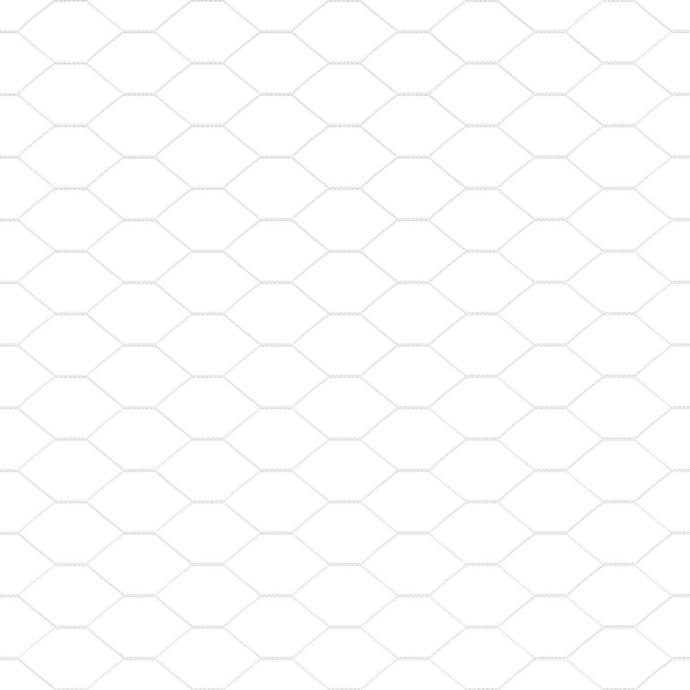 Produktbild för Utomhus hexagonal stängsel med stolpe 10 x 1,6 m Silver Mesh