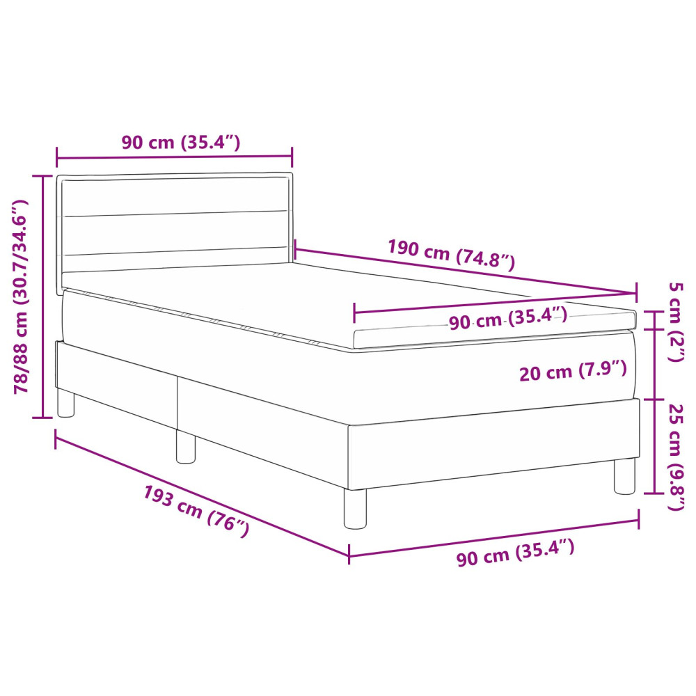 Produktbild för Bäddfjäder med kudde med huvudgavel Blå 90 x 190 cm tyg