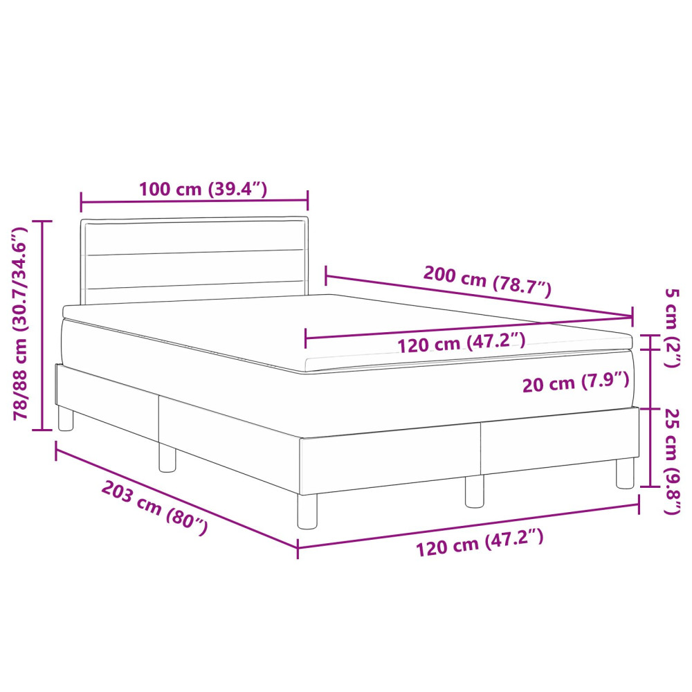 Produktbild för Bäddfjäder med kudde med huvudgavel Blå 120 x 200 cm tyg