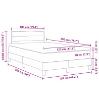 Produktbild för Bäddfjäder med kudde med huvudgavel Blå 120 x 200 cm tyg