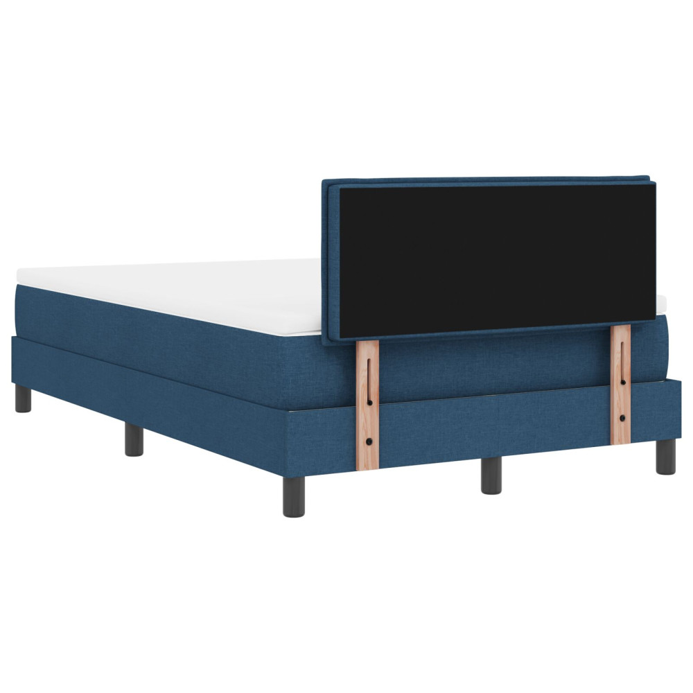 Produktbild för Bäddfjäder med kudde med huvudgavel Blå 120 x 200 cm tyg