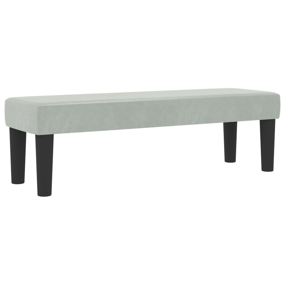Produktbild för Bäddfjäder med huvudgavel Ljusgrå 200 x 120 cm Sammet