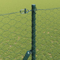 Produktbild för Utomhus sexkantig stängsel markfäste 50 x 1,6 m Grön Mesh