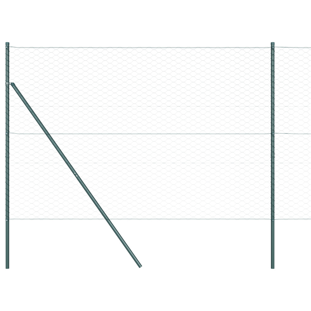 Produktbild för Utomhus sexkantig stängsel markfäste 50 x 1,6 m Grön Mesh