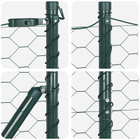Produktbild för Utomhus sexkantig stängsel markfäste 50 x 1,6 m Grön Mesh