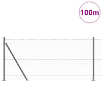 Produktbild för Svetsat Stålstaket med Betongbas 100 x 1 m (B x H)