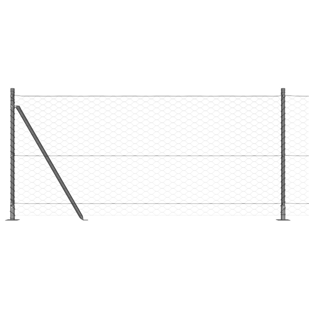 Produktbild för Svetsat Stålstaket med Betongbas 100 x 1 m (B x H)