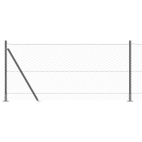 Produktbild för Svetsat Stålstaket med Betongbas 100 x 1 m (B x H)