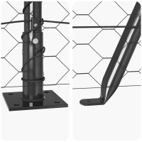 Produktbild för Svetsat Stålstaket med Betongbas 100 x 1 m (B x H)