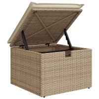 Produktbild för Trädgårdsoffset 8 pcs Beige och gräddfärgad konstrotting