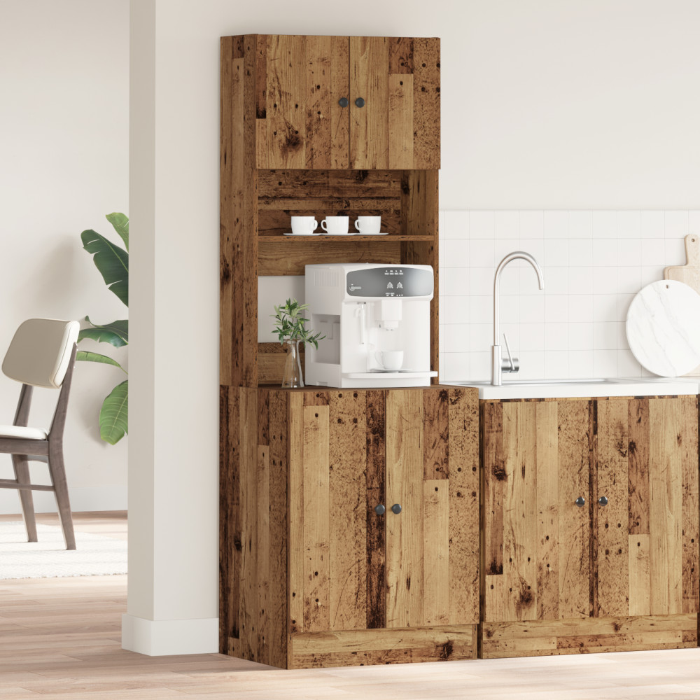 Produktbild för Köksbuffé Gammalt trä 60 x 50 x 180 cm