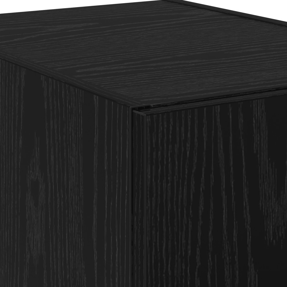 Produktbild för Skåp Svart Ek 80 x 42 x 185 cm