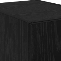 Produktbild för Skåp Svart Ek 80 x 42 x 185 cm