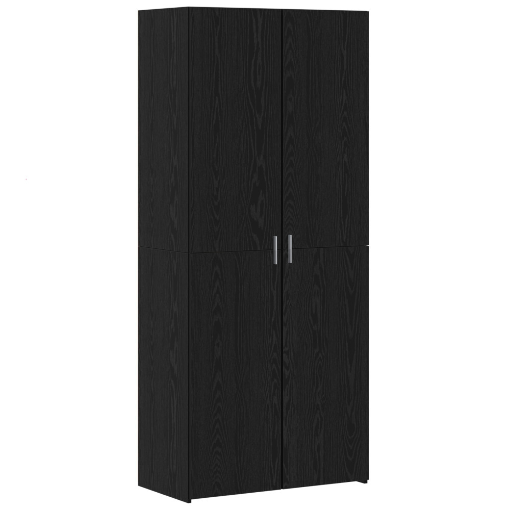 Produktbild för Skåp Svart Ek 80 x 42 x 185 cm
