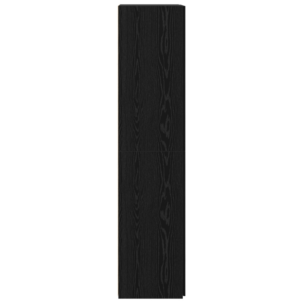 Produktbild för Skåp Svart Ek 80 x 42 x 185 cm