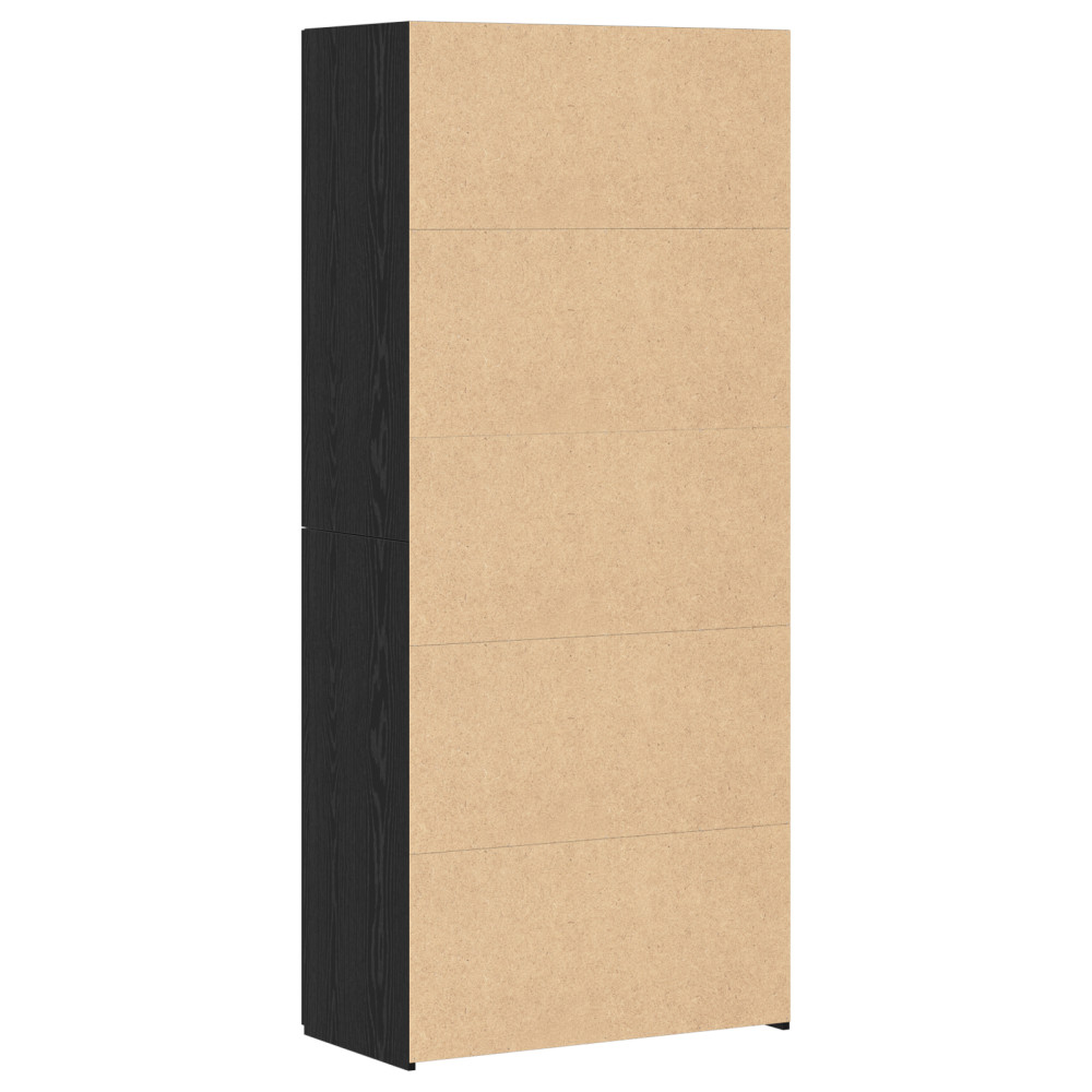 Produktbild för Skåp Svart Ek 80 x 42 x 185 cm