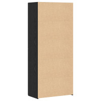 Produktbild för Skåp Svart Ek 80 x 42 x 185 cm