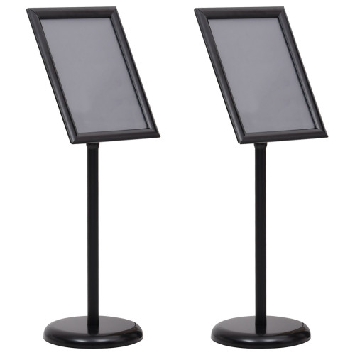 vidaXL Affischställningar 2 pcs Svart 45 x 32,7 x 108 cm Aluminium
