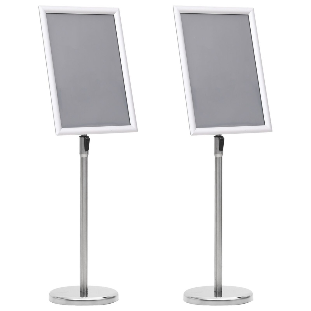 Produktbild för Affischställningar 2 pcs Silver 45 x 32,7 x 108 cm Aluminium