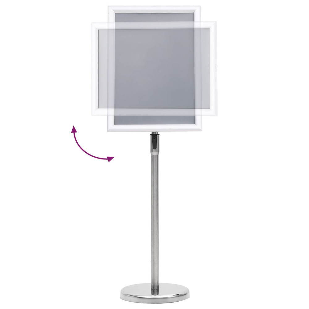 Produktbild för Affischställningar 2 pcs Silver 45 x 32,7 x 108 cm Aluminium