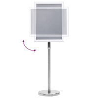 Produktbild för Affischställningar 2 pcs Silver 45 x 32,7 x 108 cm Aluminium