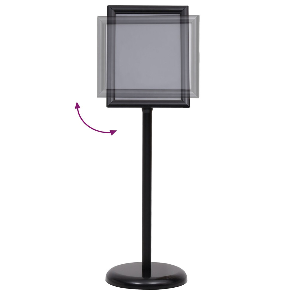 Produktbild för Affischställningar 2 pcs Svart 32.7 x 24 x 108 cm Aluminium