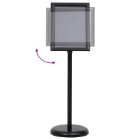 Produktbild för Affischställningar 2 pcs Svart 32.7 x 24 x 108 cm Aluminium