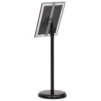 Produktbild för Affischställningar 2 pcs Svart 32.7 x 24 x 108 cm Aluminium