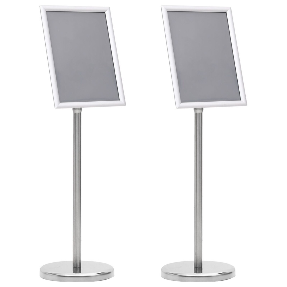 Produktbild för Affischställningar 2 pcs Silver 32.7 x 24 x 108 cm Aluminium