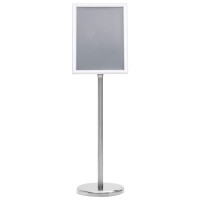 Produktbild för Affischställningar 2 pcs Silver 32.7 x 24 x 108 cm Aluminium