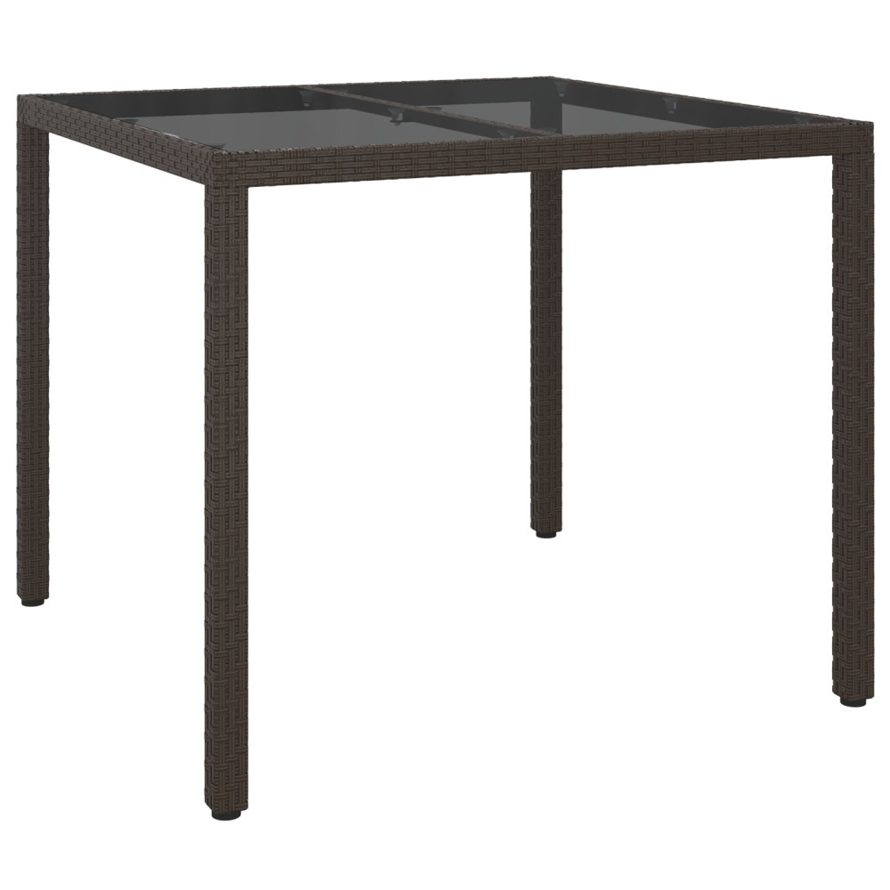 Produktbild för Trädgårdsbord Brun 90 x 90 x 75 cm konstrotting