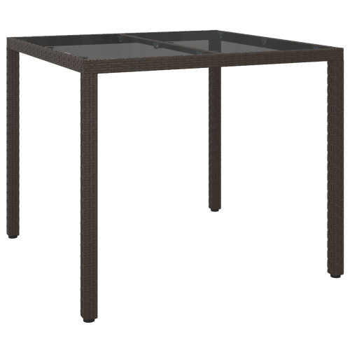 vidaXL Trädgårdsbord Brun 90 x 90 x 75 cm konstrotting