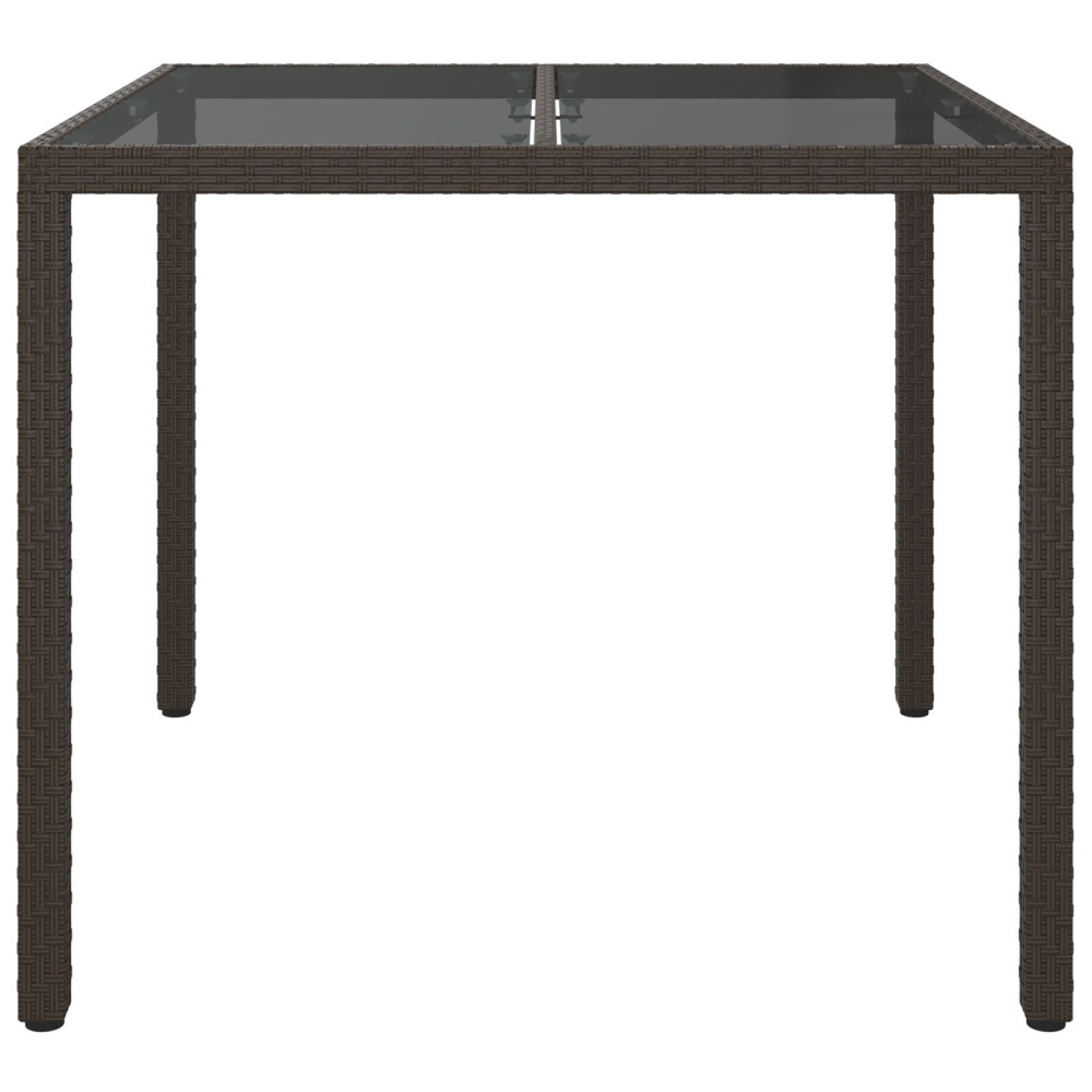 Produktbild för Trädgårdsbord Brun 90 x 90 x 75 cm konstrotting