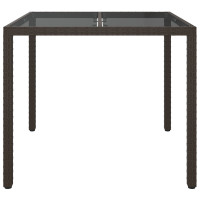 Produktbild för Trädgårdsbord Brun 90 x 90 x 75 cm konstrotting