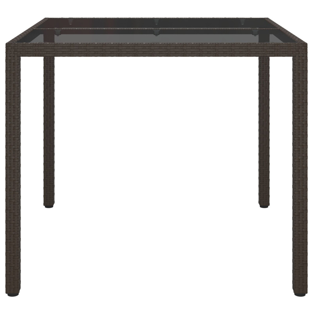 Produktbild för Trädgårdsbord Brun 90 x 90 x 75 cm konstrotting