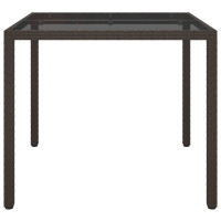Produktbild för Trädgårdsbord Brun 90 x 90 x 75 cm konstrotting