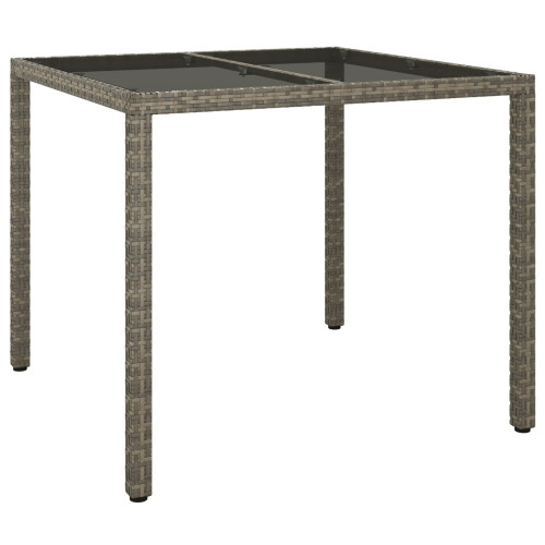 vidaXL Trädgårdsbord Grå 90 x 90 x 75 cm konstrotting