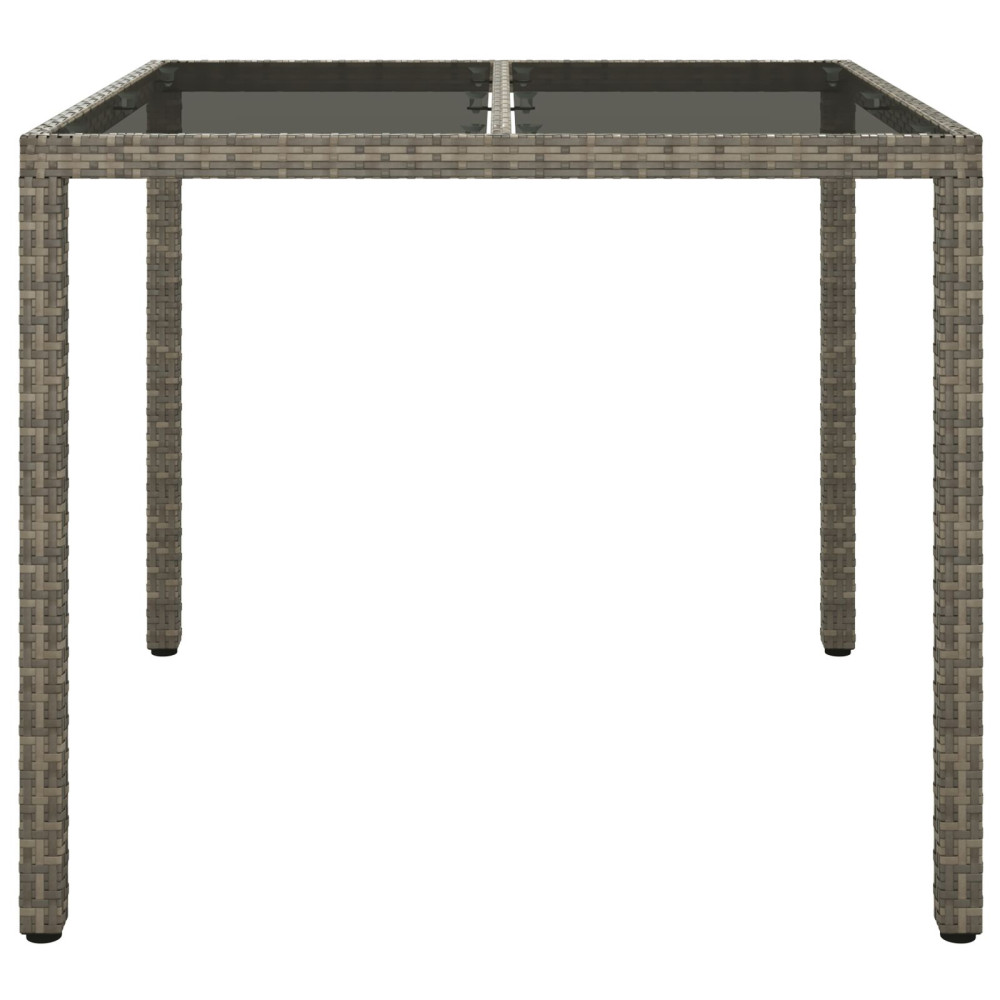 Produktbild för Trädgårdsbord Grå 90 x 90 x 75 cm konstrotting