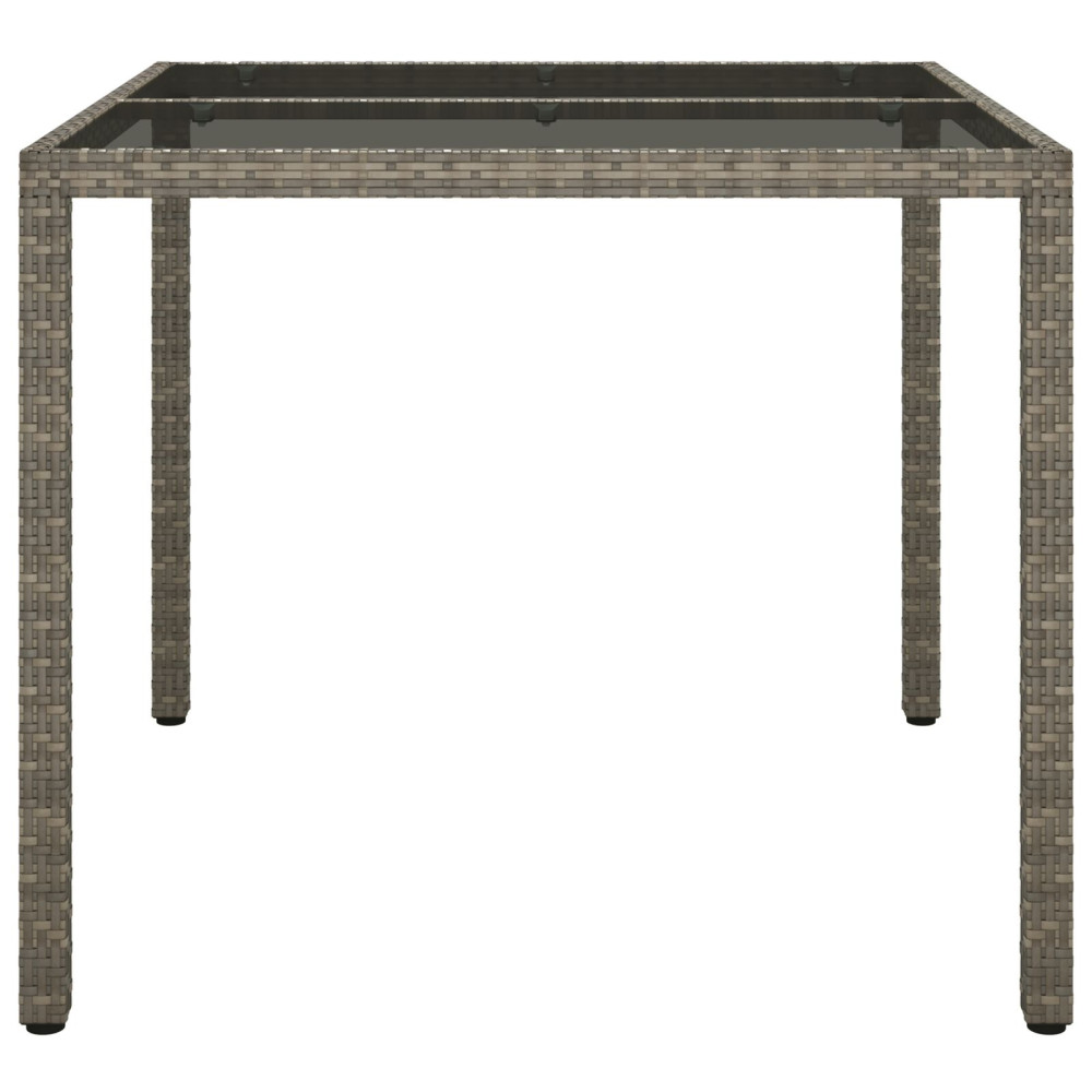 Produktbild för Trädgårdsbord Grå 90 x 90 x 75 cm konstrotting