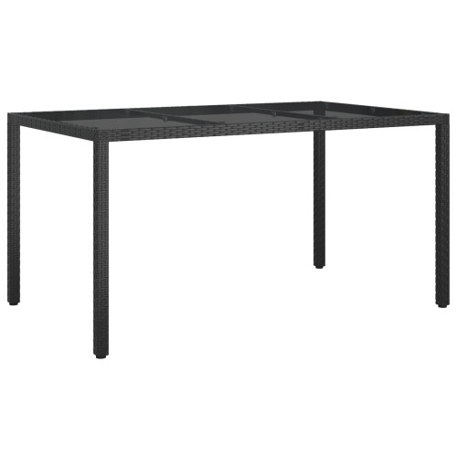 vidaXL Trädgårdsbord Svart 150 x 90 x 75 cm konstrotting