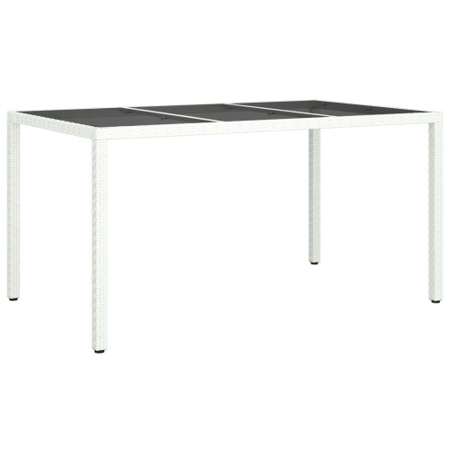 vidaXL Trädgårdsbord Vit 150 x 90 x 75 cm konstrotting