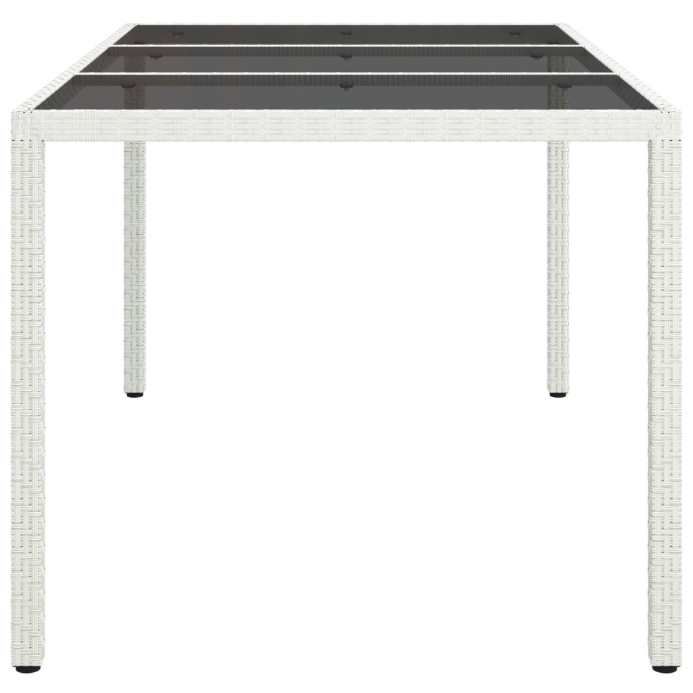 Produktbild för Trädgårdsbord Vit 150 x 90 x 75 cm konstrotting