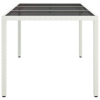 Produktbild för Trädgårdsbord Vit 150 x 90 x 75 cm konstrotting