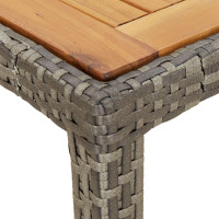 Produktbild för Trädgårdsbord Grå 150 x 90 x 75 cm konstrotting