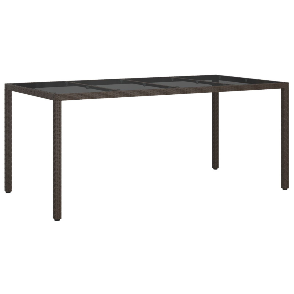 Produktbild för Trädgårdsbord Brun 190 x 90 x 75 cm konstrotting