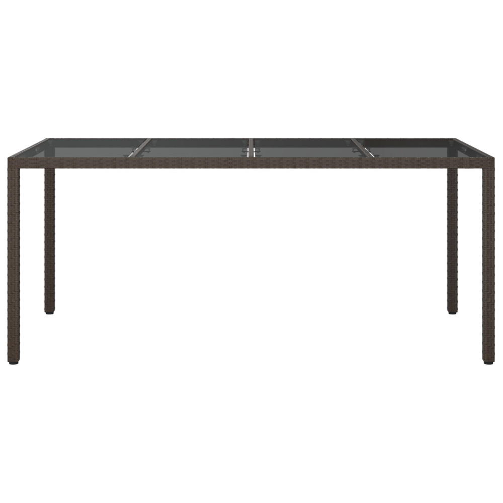 Produktbild för Trädgårdsbord Brun 190 x 90 x 75 cm konstrotting